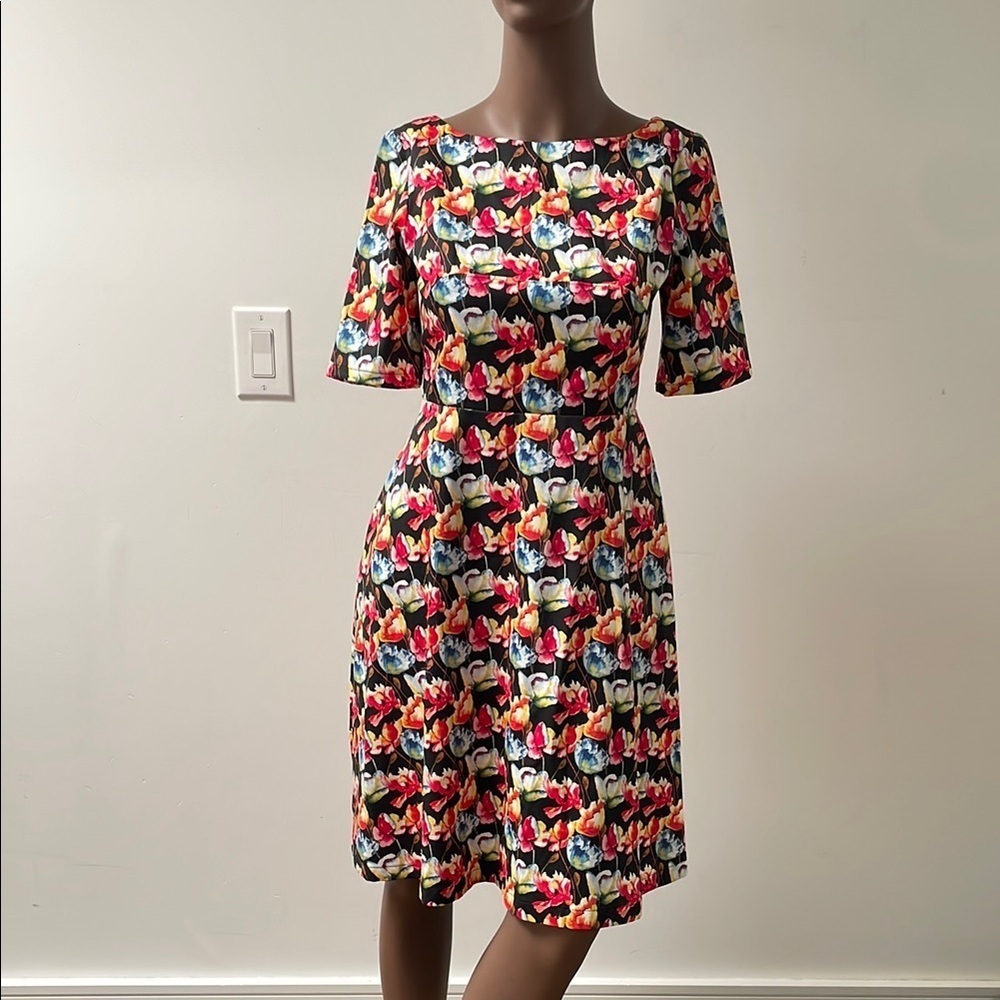 Amie Scott The Wicked Witch Dress Floral Shortsleeves Pocket Vintage Small S New